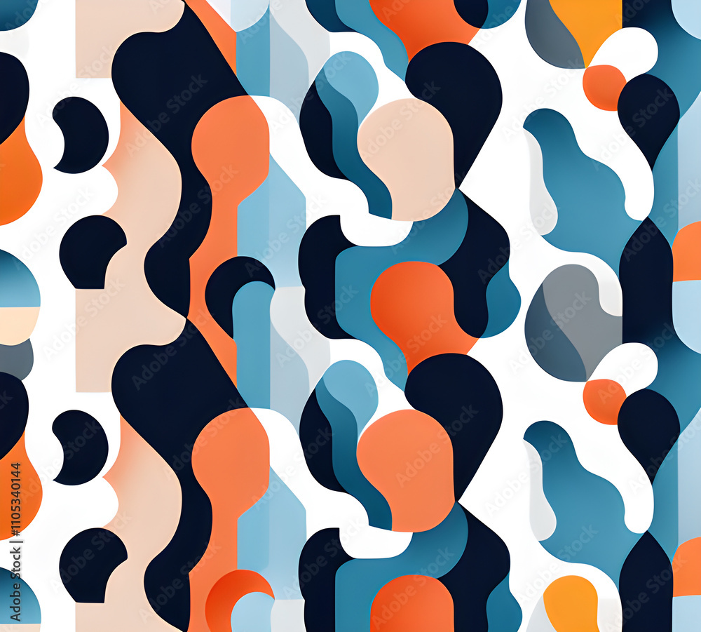 Geometric abstract background for poster, book cover, brochure, flyer or magazine cover. geometrical background with overlapping shapes in various colors.generative ai