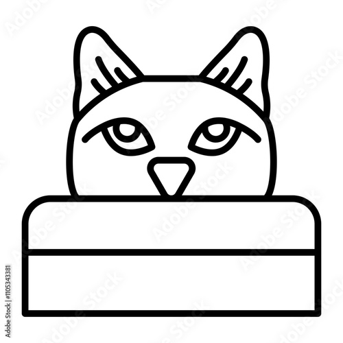 Curious Cat line icon