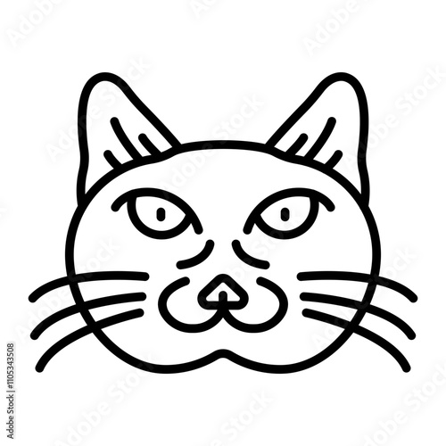 British Shorthair line icon