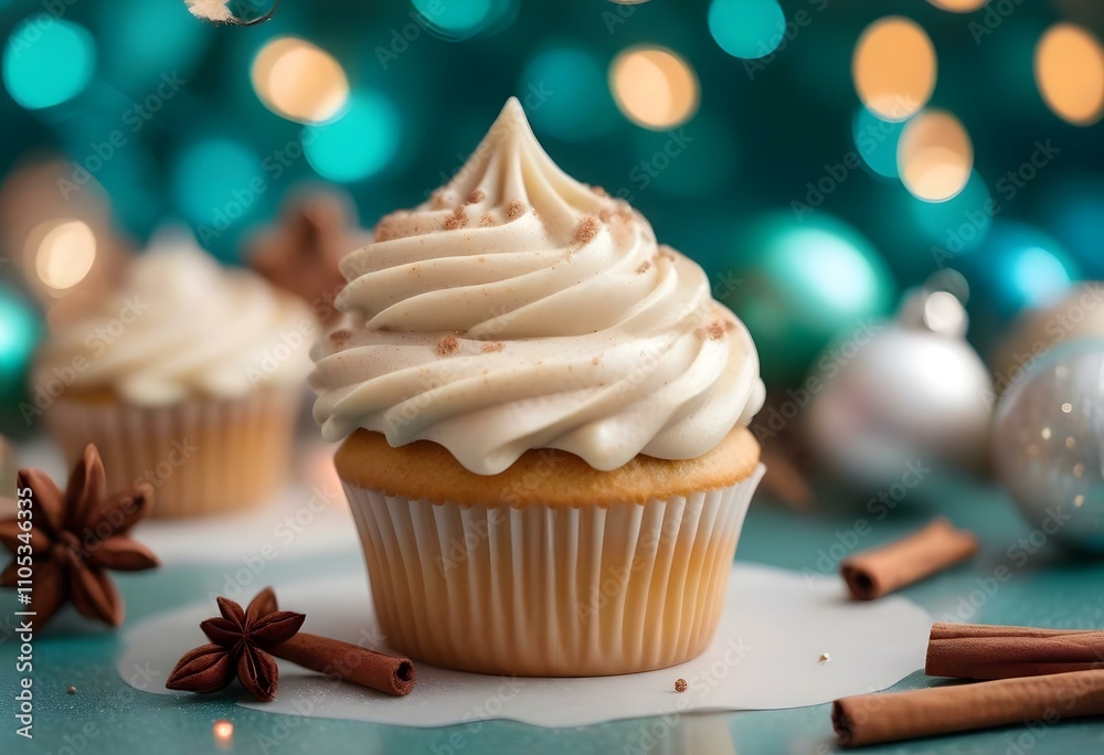 christmas cupcake with cinnamon