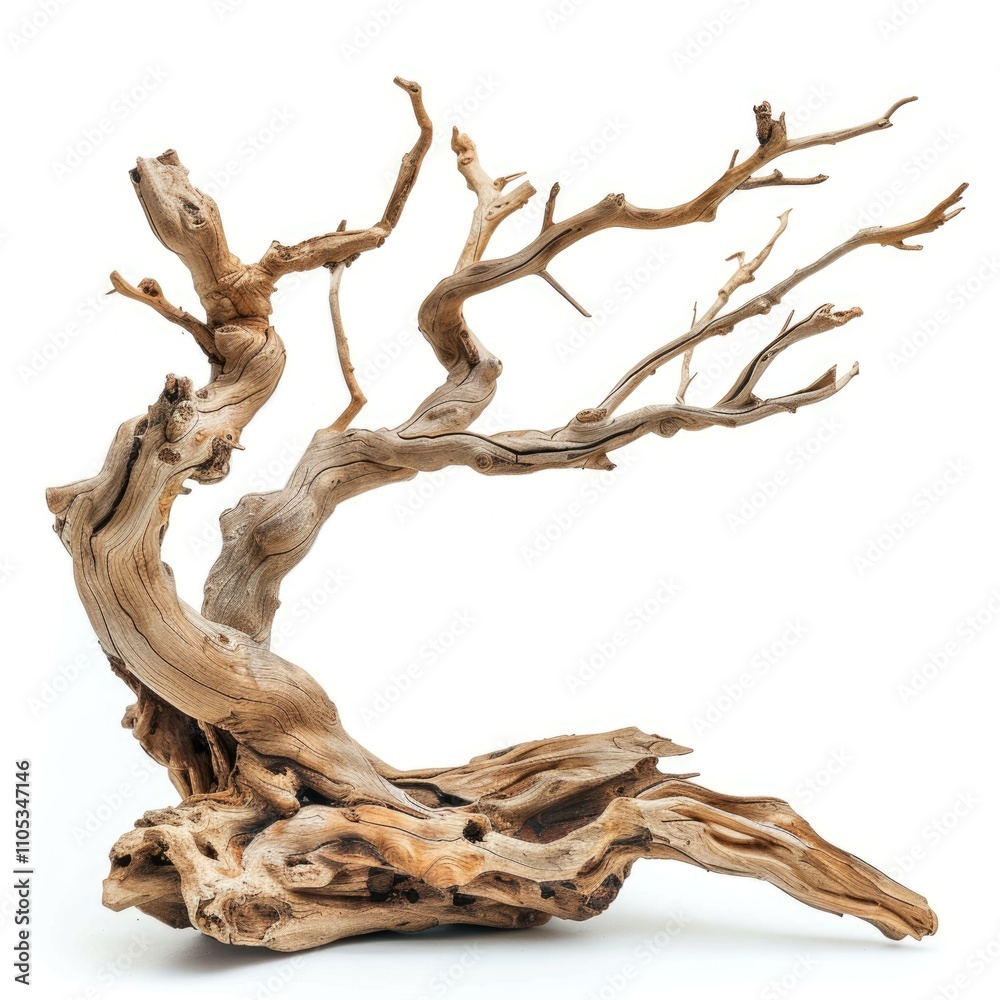 Exotic Driftwood branches tree for aquarium isolated on a white background with clipping path Exotic Driftwood branches tree for aquarium isolated on a white background with clipping path