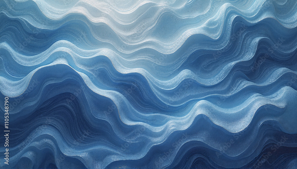 Azure Wave Texture with Shades of Turquoise and Blue, Dynamic and Serene