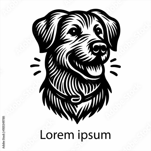 Wallpaper Mural Hand drawn dog animal logo Torontodigital.ca