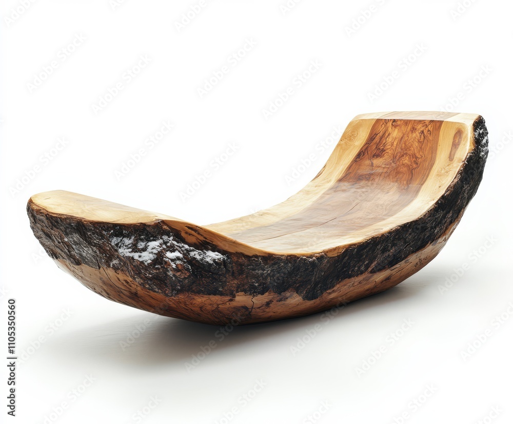 Wooden luge isolated on white background Wooden luge isolated on white background