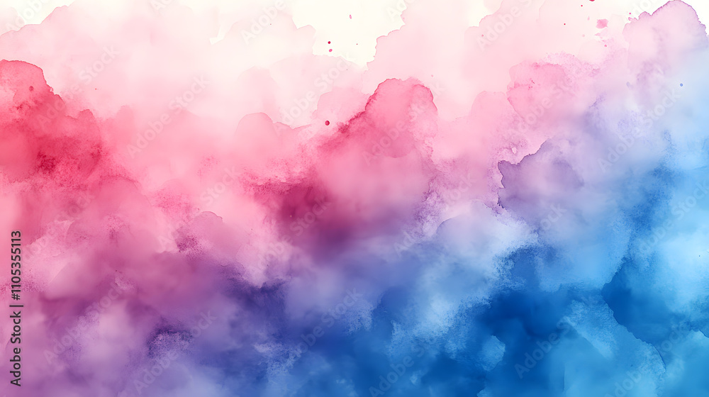 Soft watercolor textures blending pastel pink and blue tones Soft watercolor textures blending pastel pink and blue tones