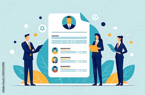 Recruitment, review candidate resume, talent seeker or HR human resource examine applicant, employee or job description, employment or job vacancy concept, business people review candidate resume.