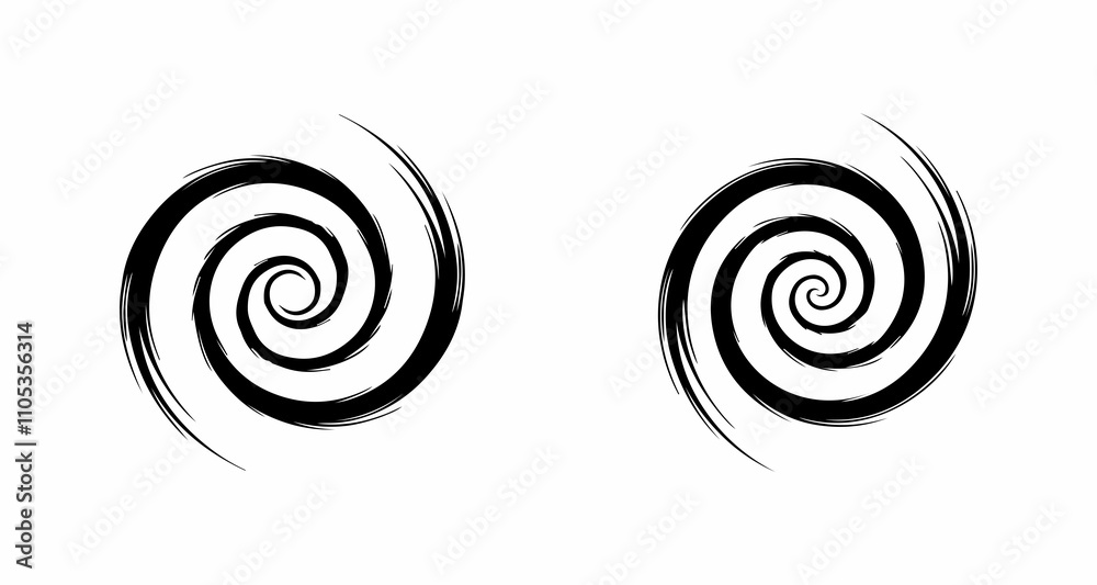 A abstract spiral swirl design On white background. A abstract spiral swirl design On white background.