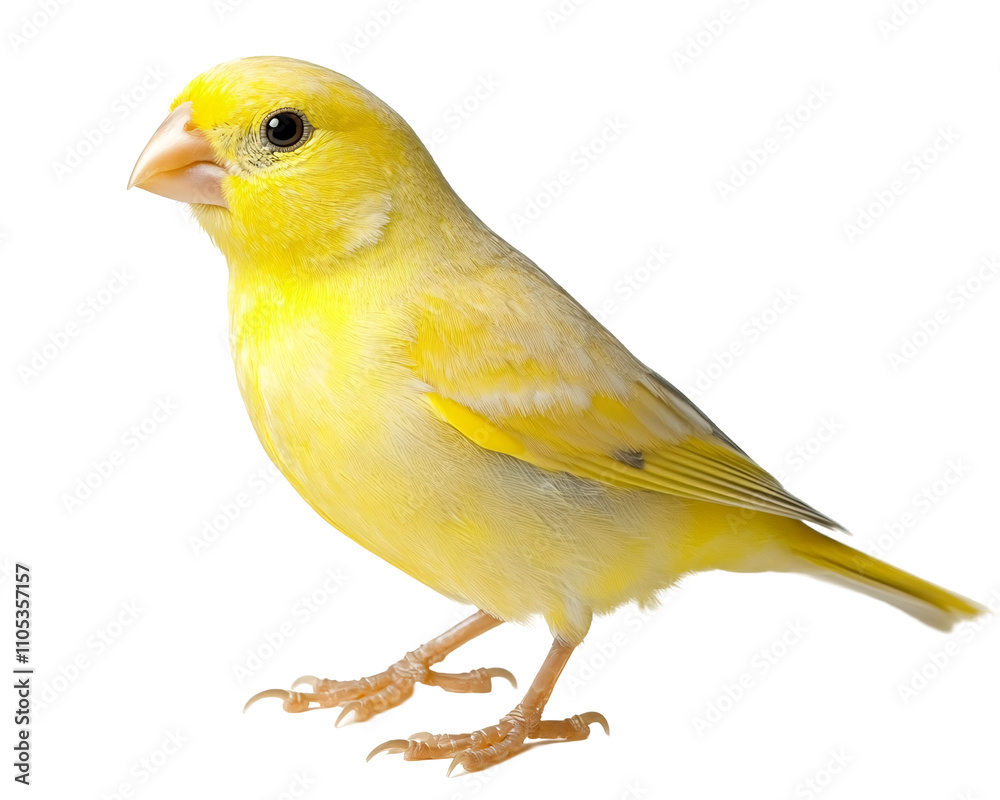a yellow bird standing on a white background a yellow bird standing on a white background