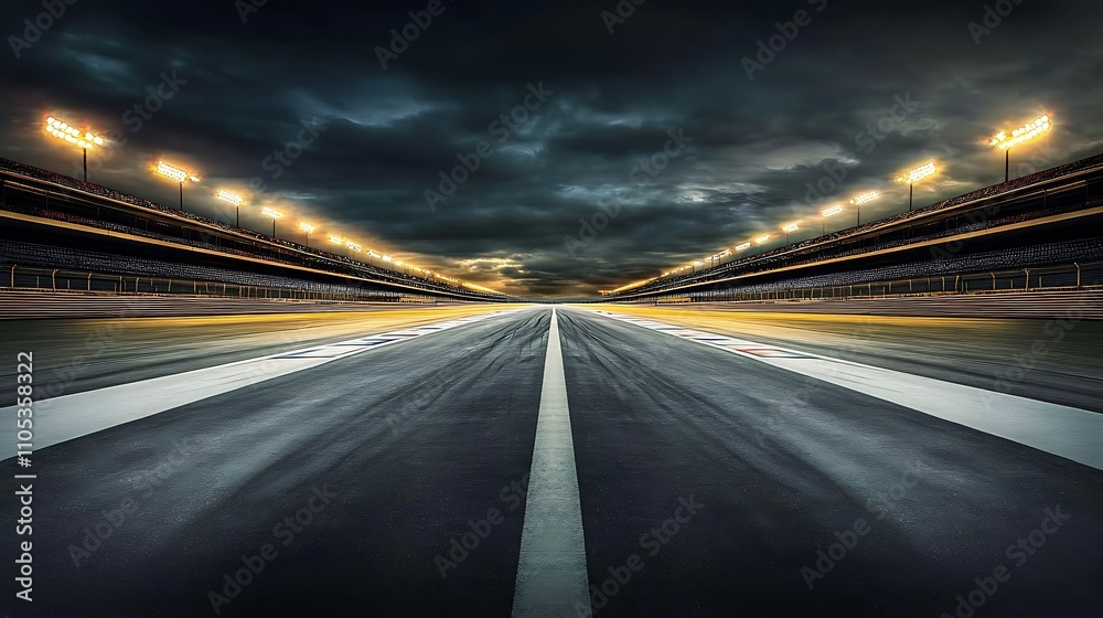 Obraz premium A captivating view of serpentine roads illuminated by floodlights.