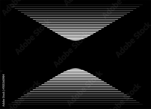 Strict Modern black and white vector background in retro style. Striped sports pattern from lines. For advertising, covers, posters.