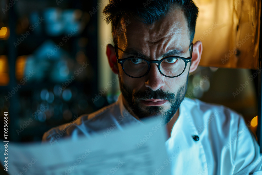 Generative AI image sommelier pouring wine into glasses during formal tasting event in luxurious restaurant wine storage winery