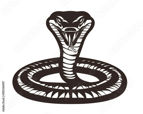 a black and white snake