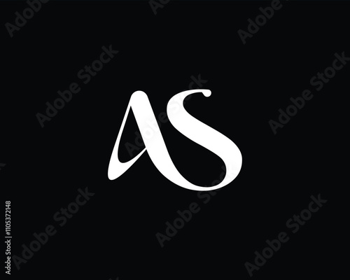 Creative letter AS logo design template