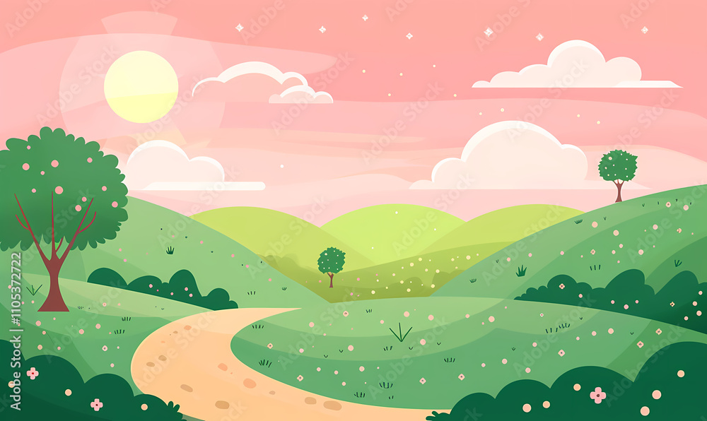 Obraz premium landscape with trees