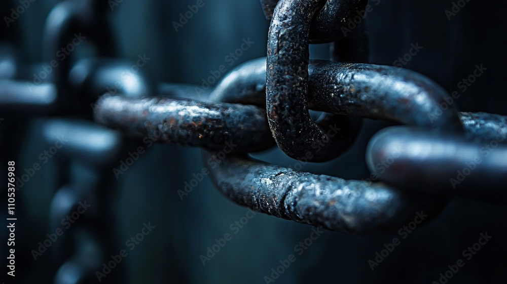 Ai generates insightful image of rusty chains industrial setting close-up perspective exploring connection and resilience Ai generates insightful image of rusty chains industrial setting close-up perspective exploring connection and resilience