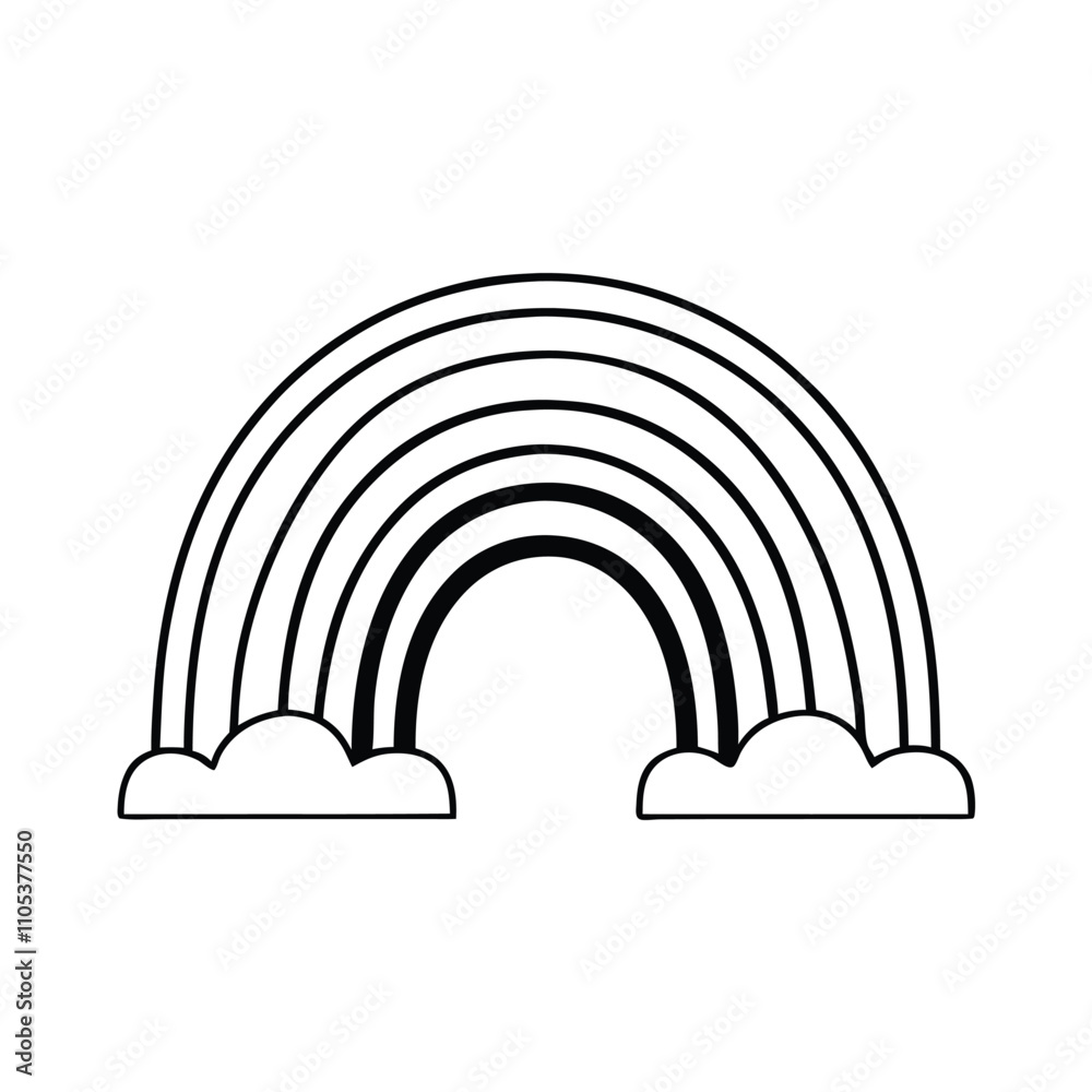 a simple illustration of a rainbow. a simple illustration of a rainbow.