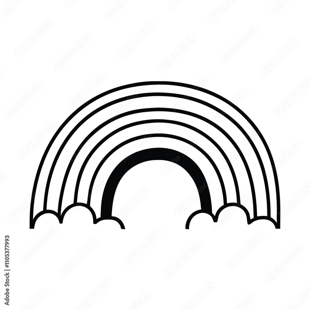 a simple illustration of a rainbow. a simple illustration of a rainbow.