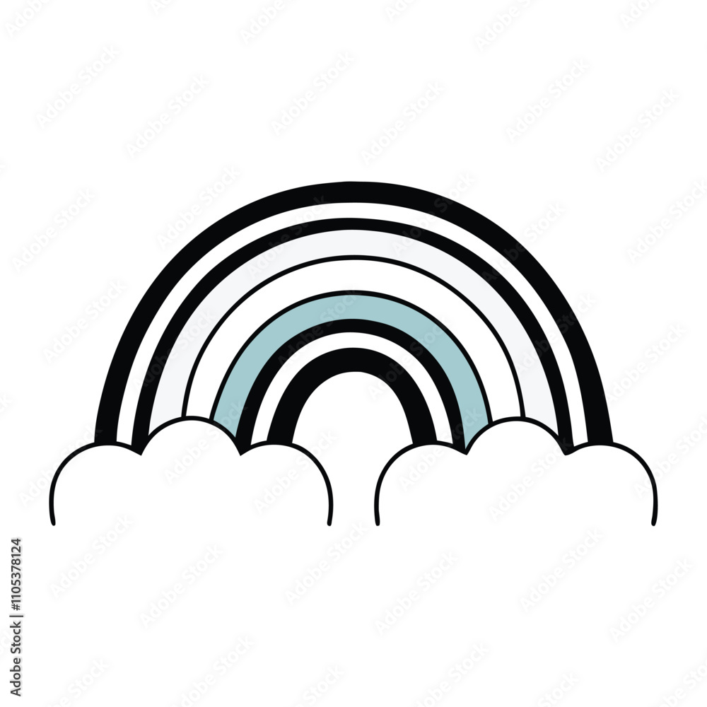 Fototapeta premium a simple illustration of a rainbow.