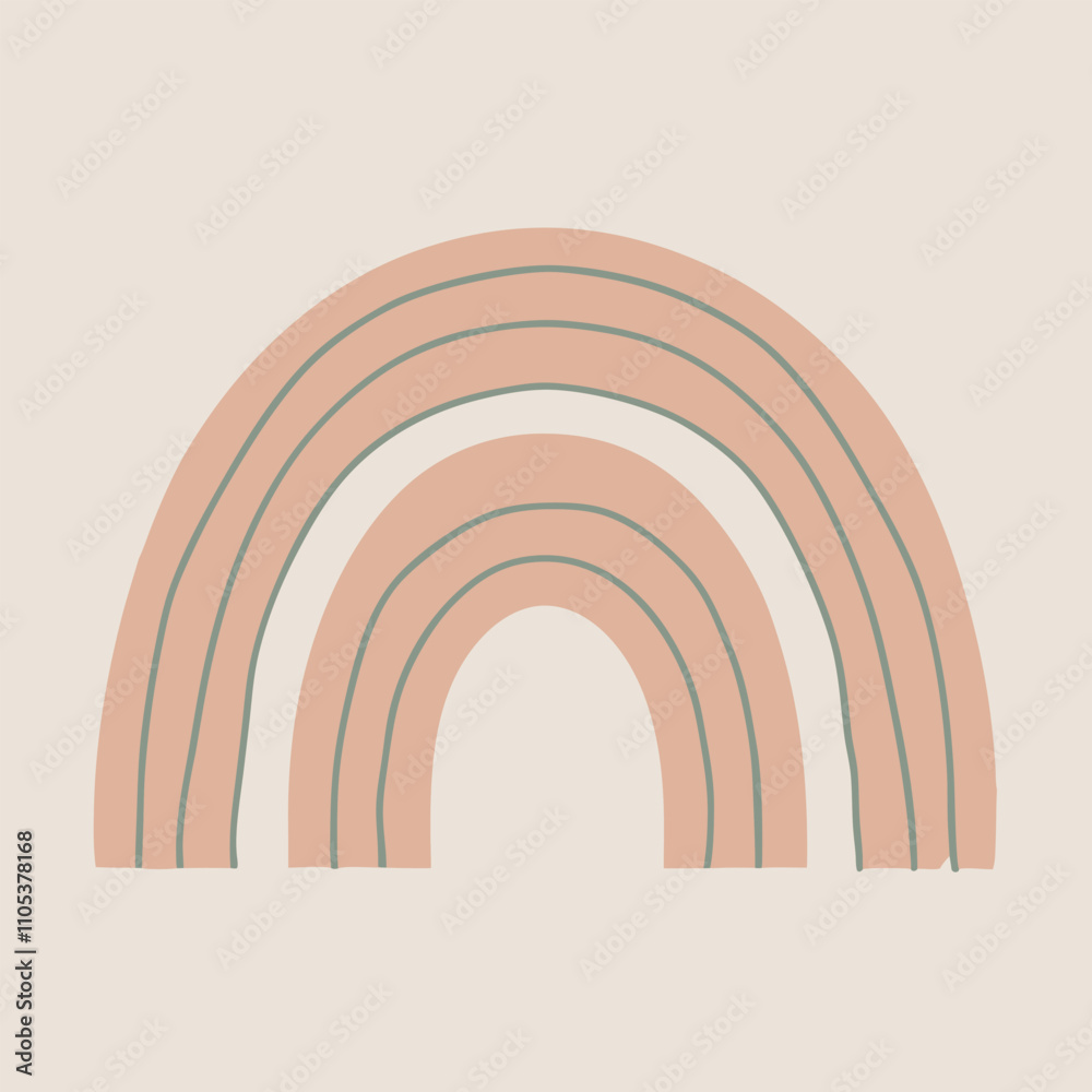 Naklejka premium a simple illustration of a rainbow.