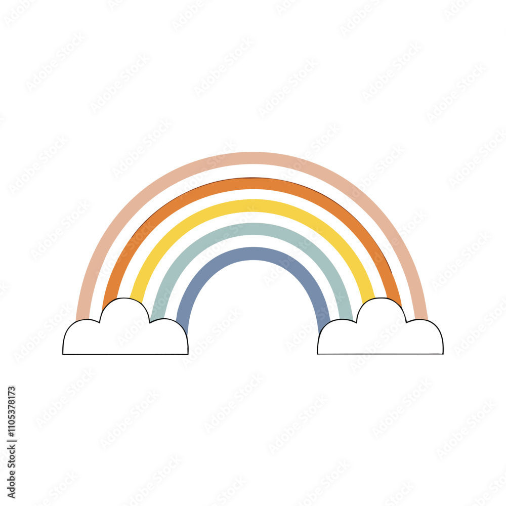 a simple illustration of a rainbow. a simple illustration of a rainbow.