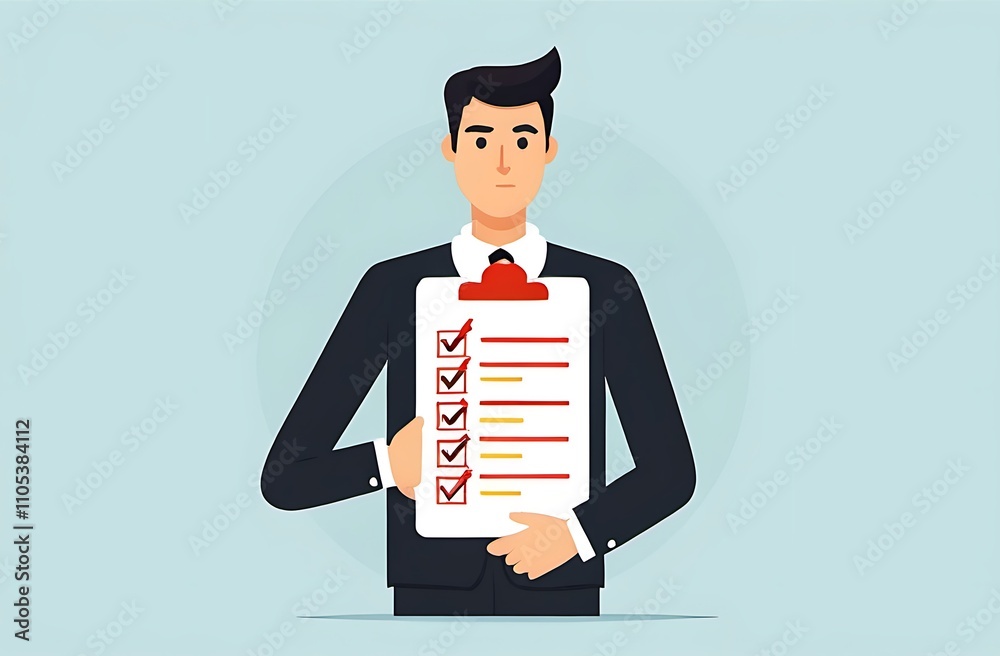 Complete checklist or finishing checkbox, task done within deadline, complete tasks list or project, approval or achievement concept, businessman put tick on complete checklist on paper clipboard. Complete checklist or finishing checkbox, task done within deadline, complete tasks list or project, approval or achievement concept, businessman put tick on complete checklist on paper clipboard.