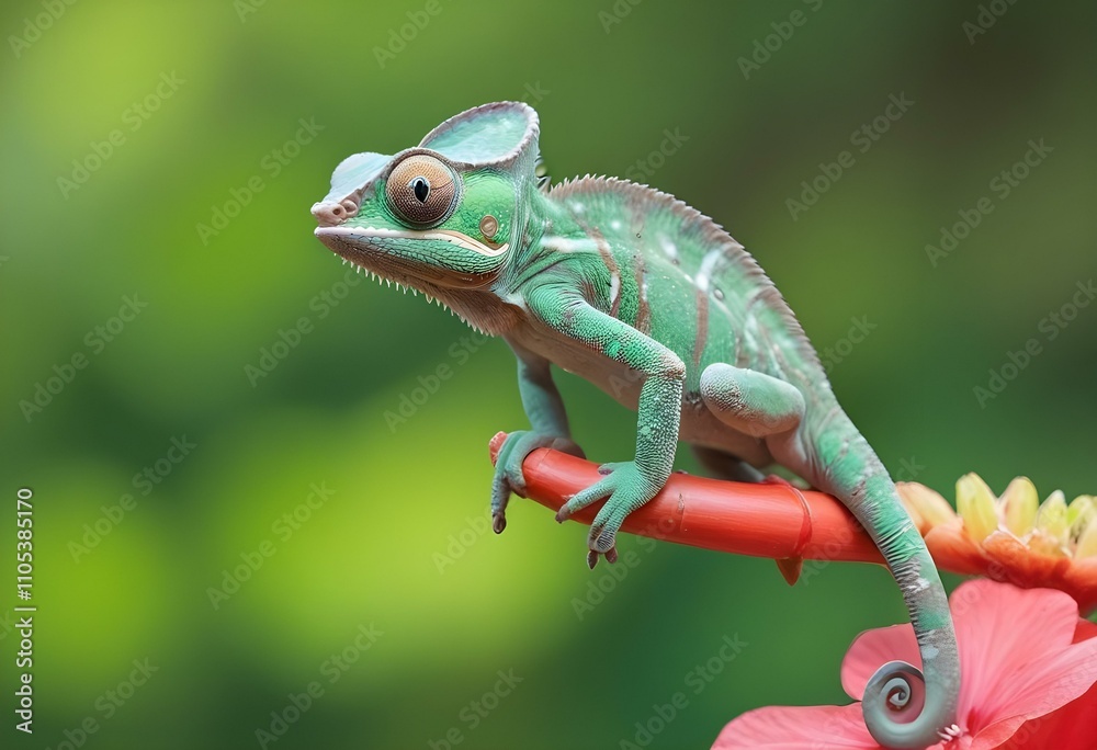 Fototapeta premium chameleon on a branch