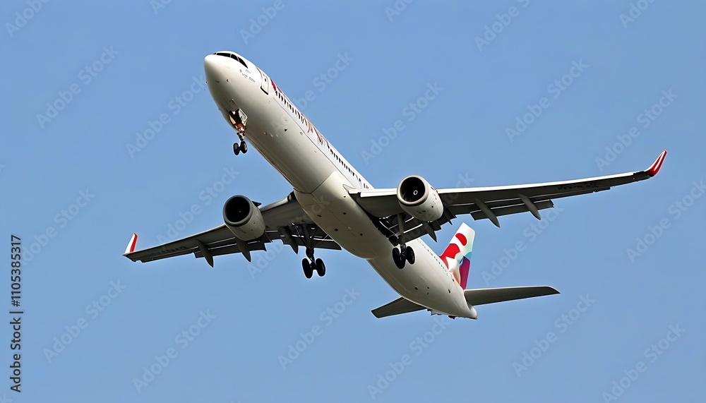 The spectacular sight of an airplane soaring in the sky The spectacular sight of an airplane soaring in the sky