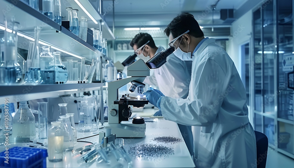 Scientists Working in a Laboratory Scientists Working in a Laboratory