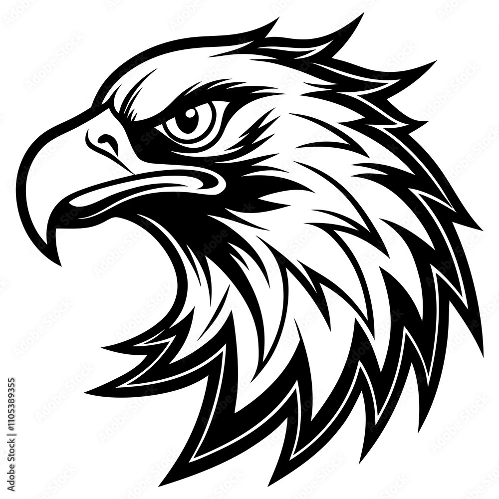 Fototapeta premium eagle head mascot vector illustration