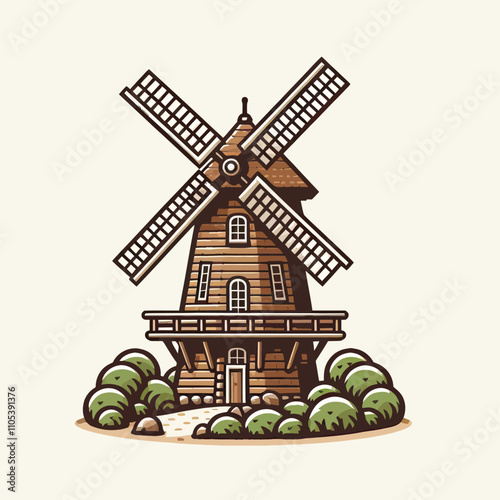 windmill in the field