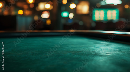 Wallpaper Mural Empty billiard green table. Pool green table isolated on bokeh background. Empty billiard ball table. Empty poker table  Torontodigital.ca
