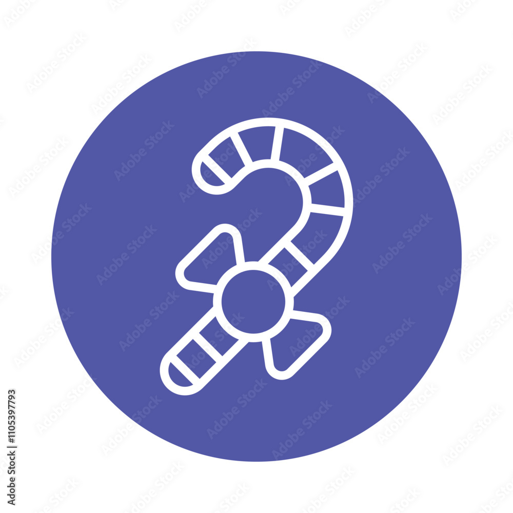 candy Cane Vector Circle Outline Icon. Eps 10 File candy Cane Vector Circle Outline Icon. Eps 10 File