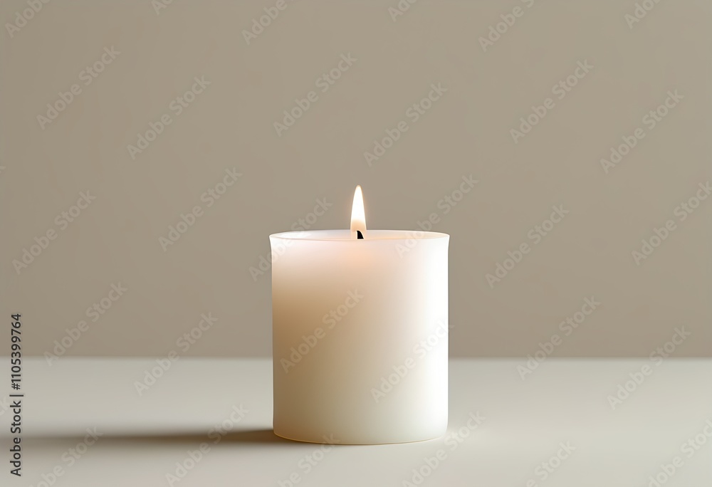 custom made wallpaper toronto digitalA lit candle stands alone on a smooth surface against a neutral background