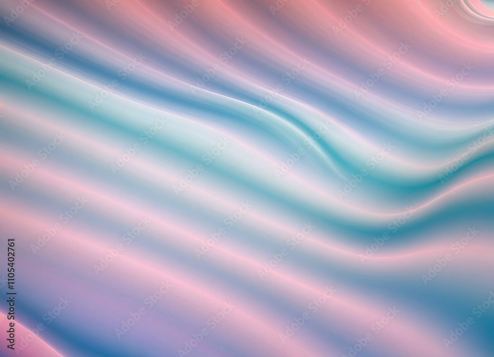 Naklejka premium Soft pastel gradient with flowing wavy lines.
