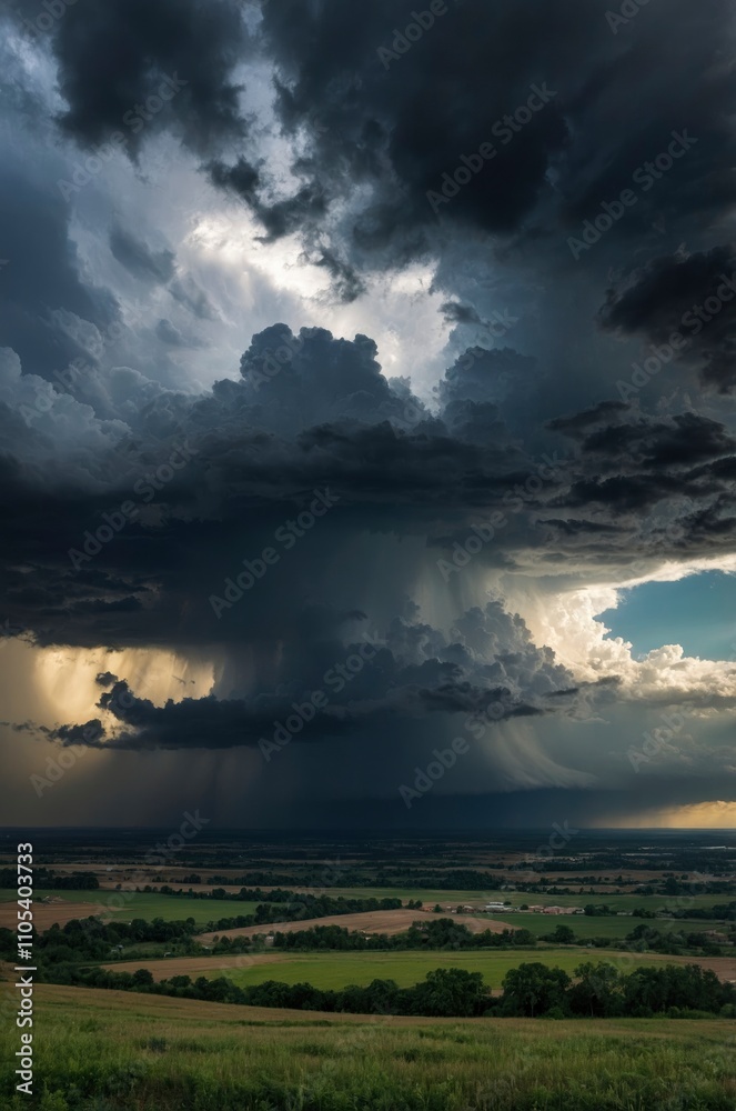 Dramatic sky with storm clouds before rain. Panoramic view of the stormy sky and dark clouds. Concept on the theme of weather, natural disasters, typhoon. Dramatic sky with storm clouds before rain. Panoramic view of the stormy sky and dark clouds. Concept on the theme of weather, natural disasters, typhoon.