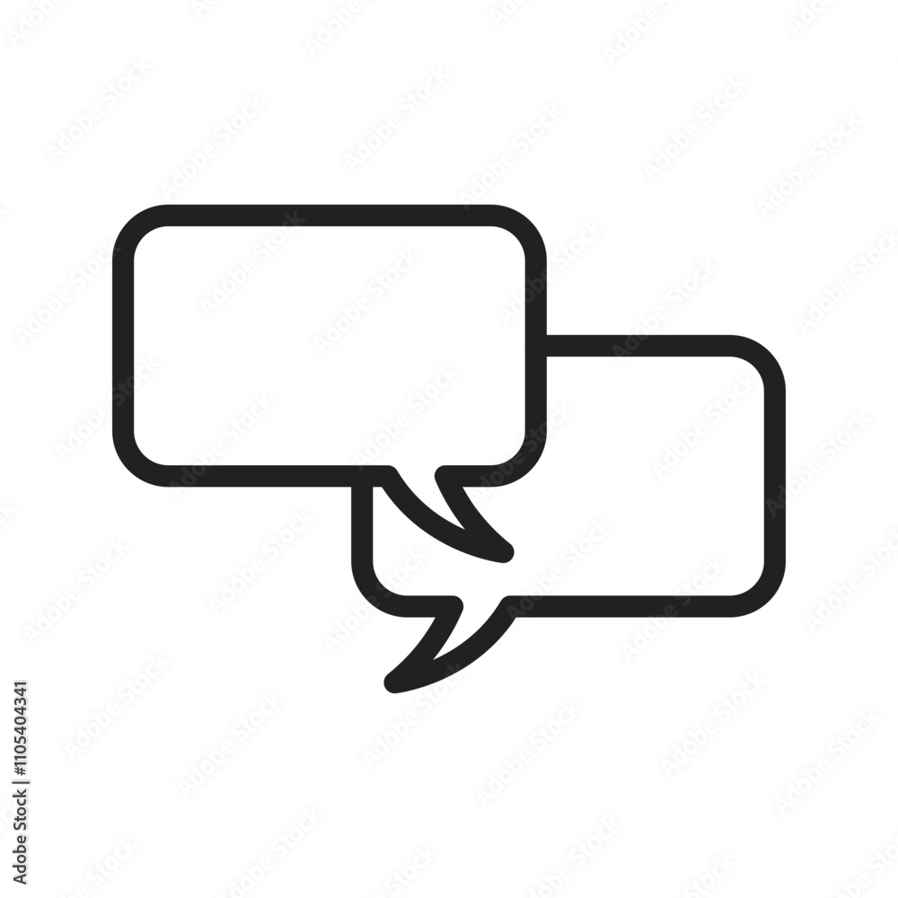 Conversation Icon vector image. Suitable for use on web apps, mobile apps, and print media Conversation Icon vector image. Suitable for use on web apps, mobile apps, and print media
