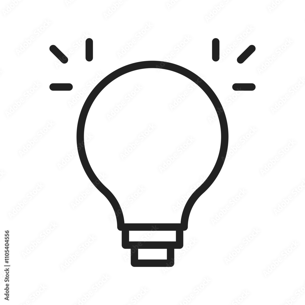 Lightbulb Icon vector image. Suitable for use on web apps, mobile apps, and print media Lightbulb Icon vector image. Suitable for use on web apps, mobile apps, and print media