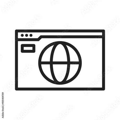 Web Browser Icon vector image. Suitable for use on web apps, mobile apps, and print media