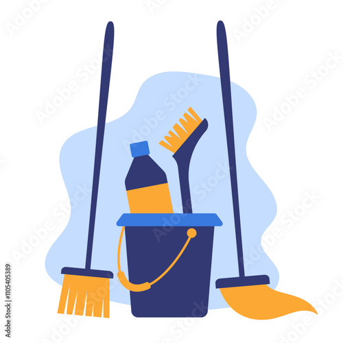 Cleaning Tools Illustration