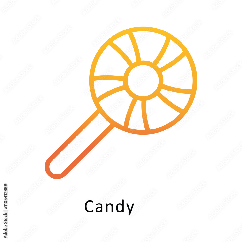 Obraz premium Candy vector outline Gradient Icon.Eps 10 file