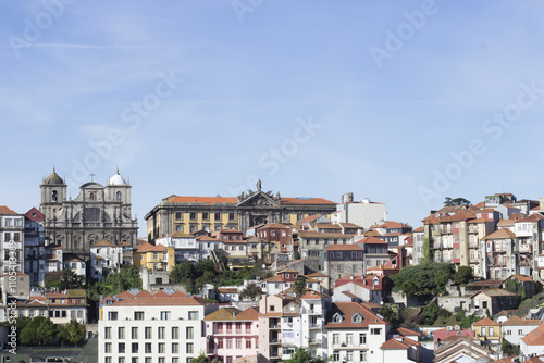 Buildings in downtown Porto in Portugal