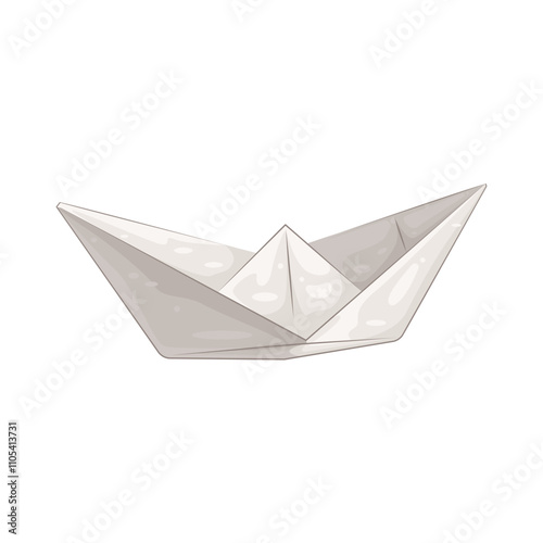 Illustration of origami boat 