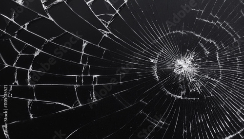 Cracked overlay. Broken glass texture. Black smashed distressed tablet screen with dust scratches fingerprints stains grain noise effect for photo editor. photo