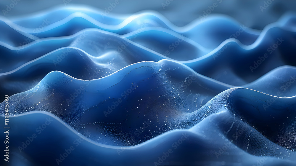 Abstract 3D Blue Wave Background Abstract 3D Blue Wave Background