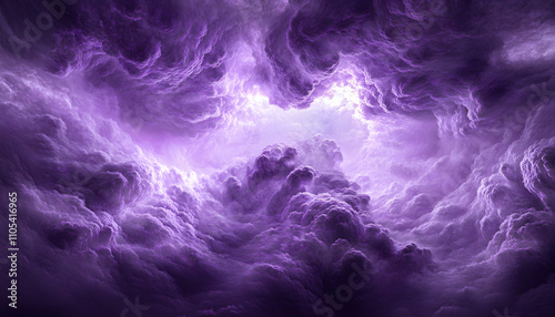 Abstract Purple Cloudscape with a Soft Glow