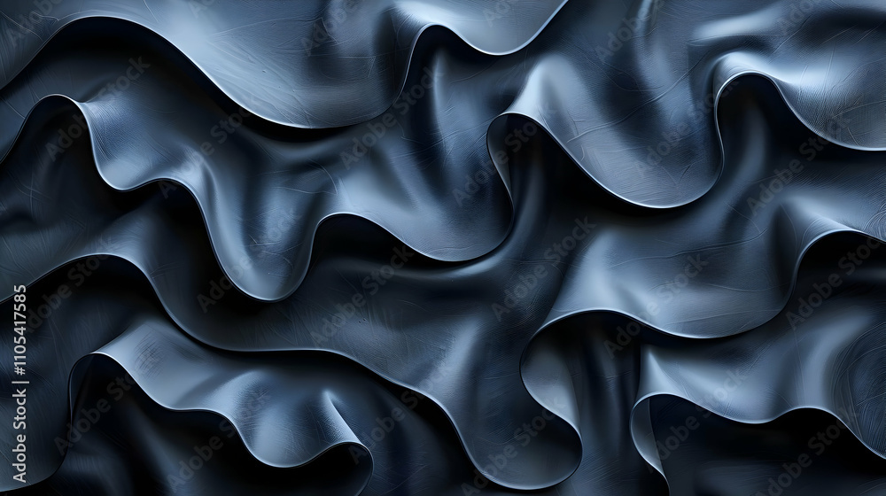 Abstract Blue 3D Waves Background Abstract Blue 3D Waves Background