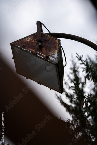 old lamp on the wall