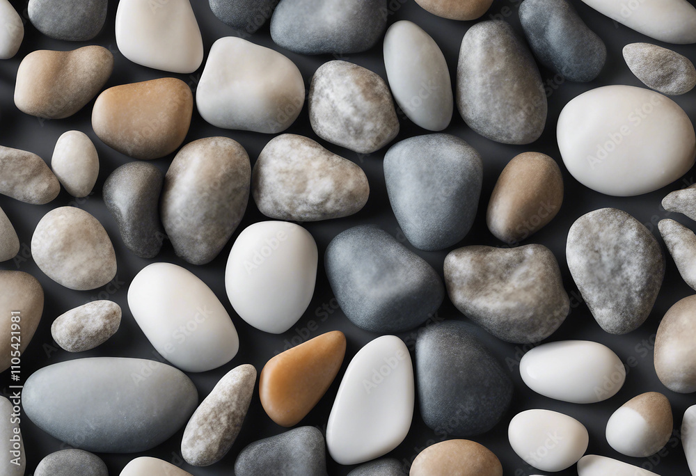 Sea pebbles Sea stones set with white veins and natural texture Isolated on transparent white backgr Sea pebbles Sea stones set with white veins and natural texture Isolated on transparent white backgr