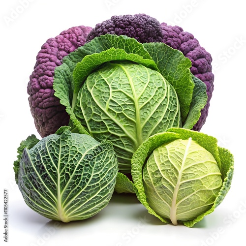 cabbage isolated on white background photo