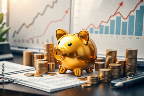 Das goldene Sparschwein - Symbol des Wohlstands und der Sparsamkeit.